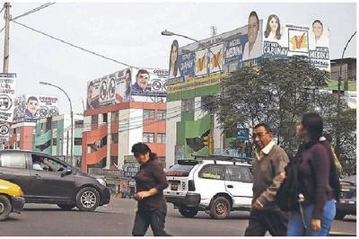 Lima empieza a llenarse de propaganda electoral