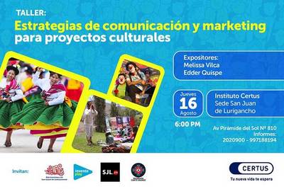 Taller: Estrategias de comunicación y marketing para proyectos culturales