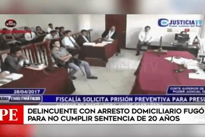 Asesino que cumplía con arresto domiciliario se fuga el día de su sentencia