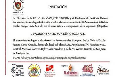 Exposición Fotográfica: Rumbo a la Montaña Sagrada