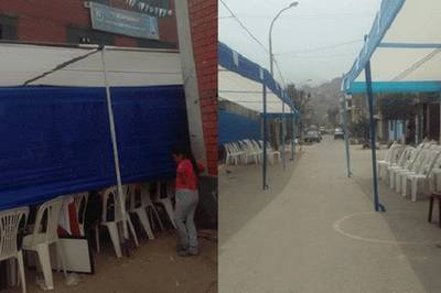 Colegio invade veredas para realizar evento