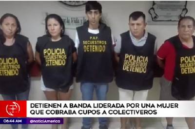 SJL: cayeron cinco delincuentes que cobraban cupos a colectiveros