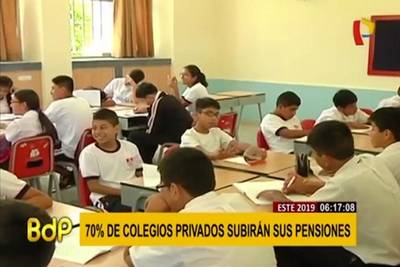 El precio de la educación: 70 % de colegios privados aumentarán sus pensiones este año