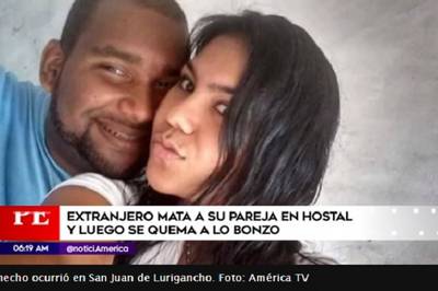 SJL: extranjero mata a su pareja en hostal y luego se prende fuego
