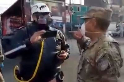 Policia y Militares se enfrentan en San Juan de Lurigancho (Video)